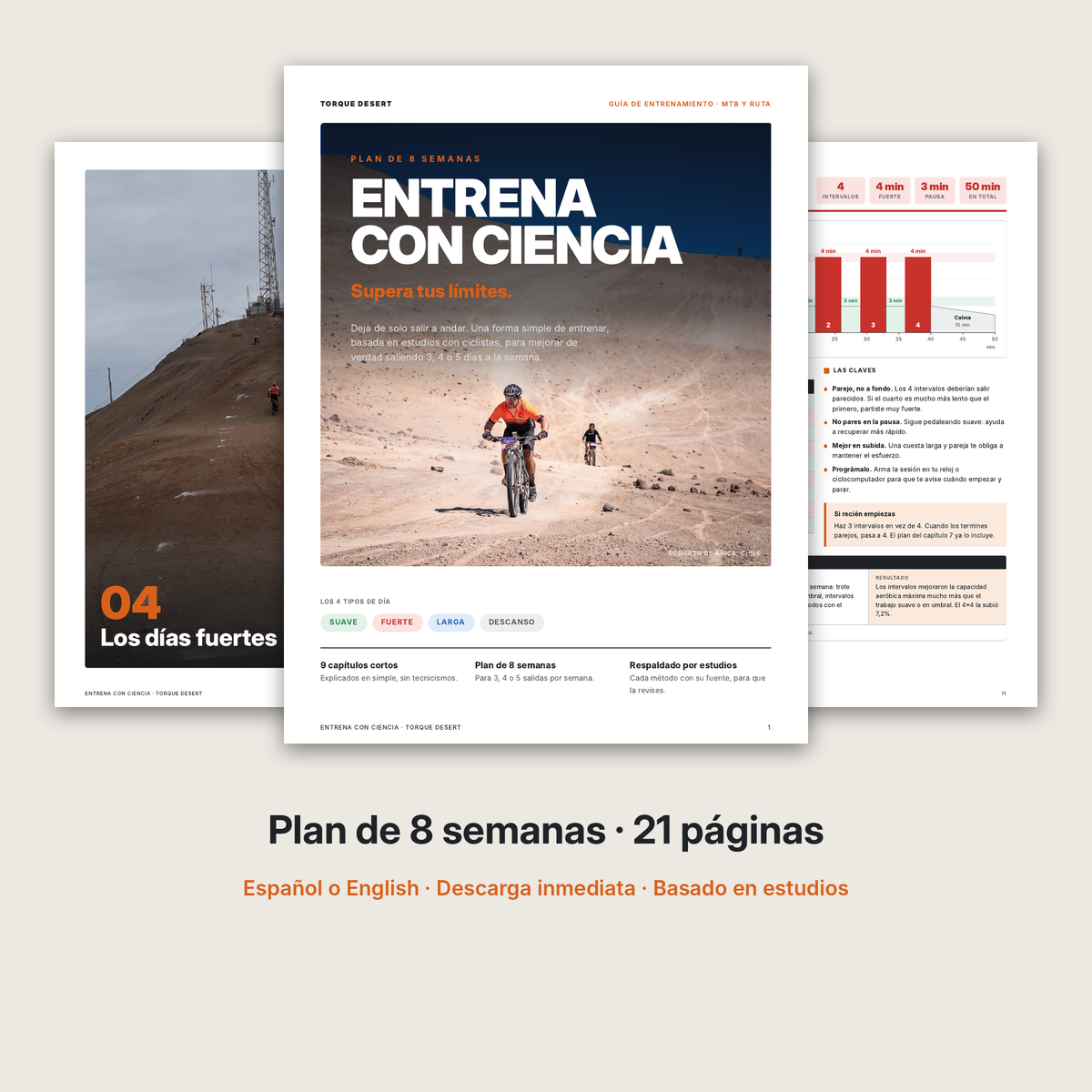 Guía Entrena con Ciencia: plan de entrenamiento MTB de 8 semanas en PDF