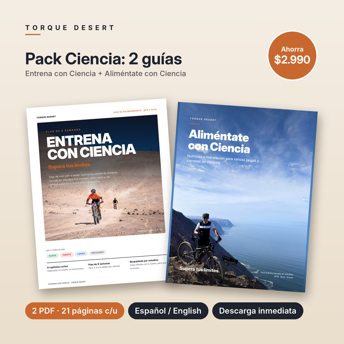 Pack Ciencia: Entrena + Aliméntate con Ciencia (2 guías)
